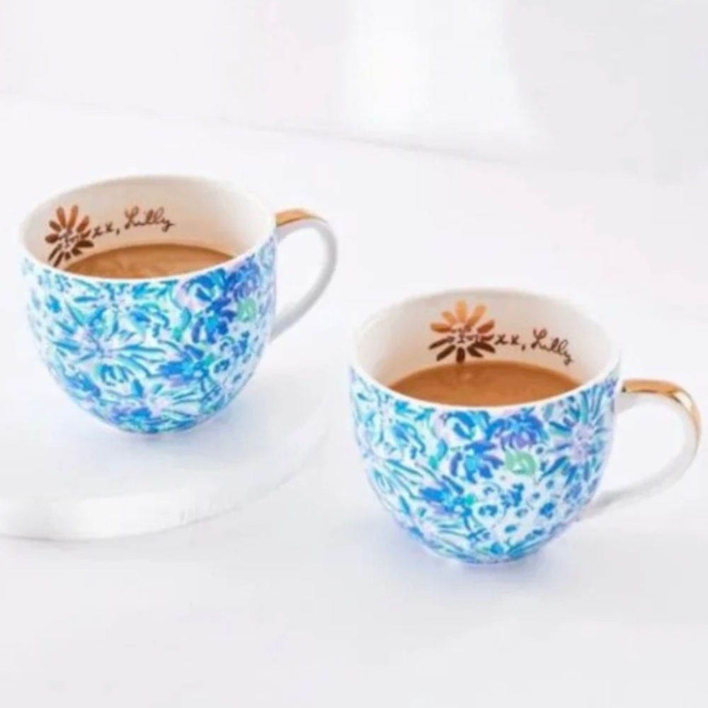 🌷HP🌷NIB Lilly Pulitzer 2 Ceramic Mugs High Maintenance - Picture 3 of 16